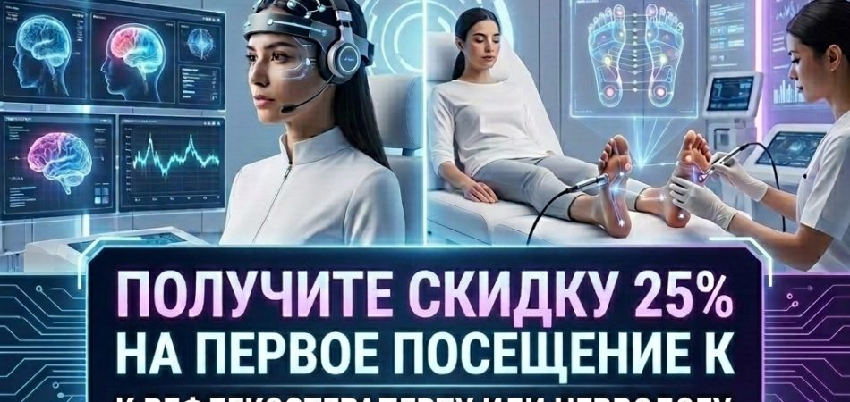 Скидка 25% на первый приём у топ-специалистов!